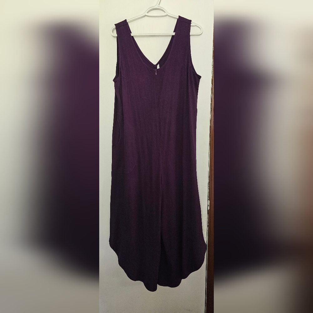 Purple Sleeveless Blue Sky Jumpsuit